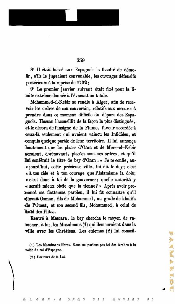 HISTOIRE D ORAN AVANT PENDANT APRES LA DOMINATION ESPAGNOLE D HENRI LEON FEY 1858_000276.jpg
